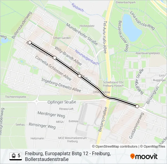 5 Light Rail Line Map