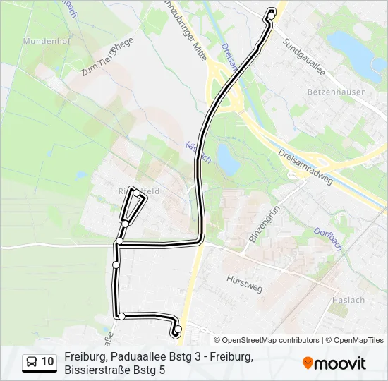 10 Bus Line Map