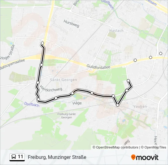 11 Bus Line Map