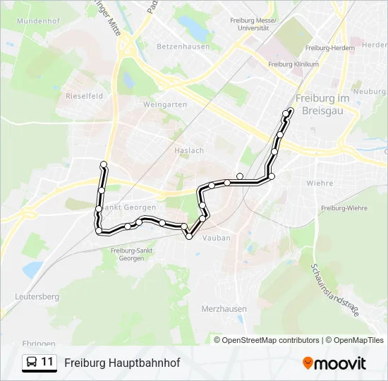 11 Bus Line Map