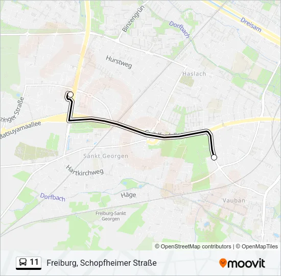 11 Bus Line Map