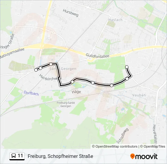 11 Bus Line Map