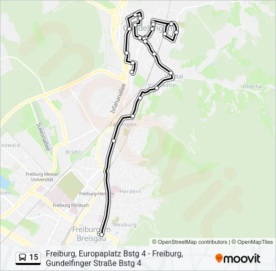 15 Bus Line Map