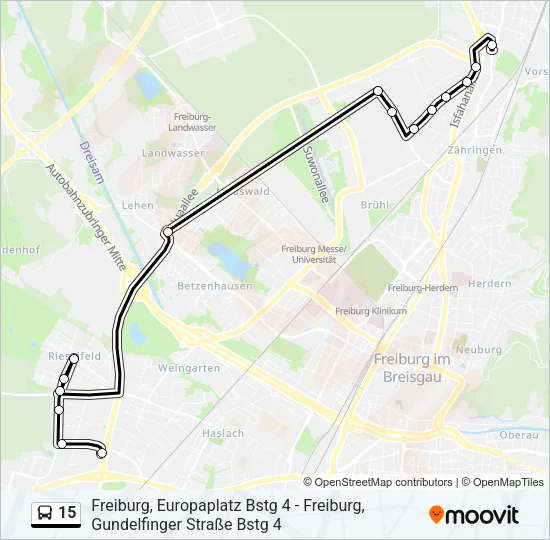 15 Bus Line Map