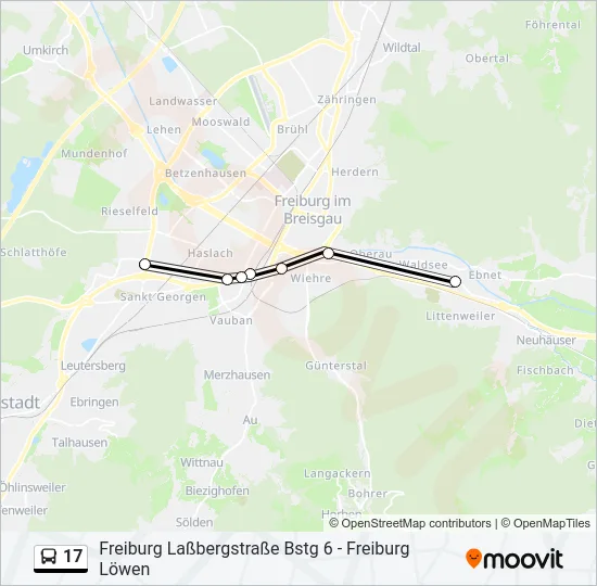 17 Bus Line Map
