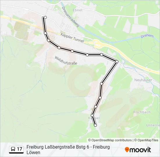 17 Bus Line Map