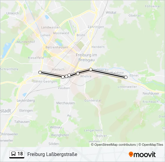 18 Bus Line Map