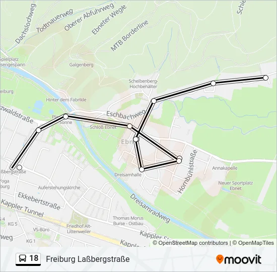 18 Bus Line Map