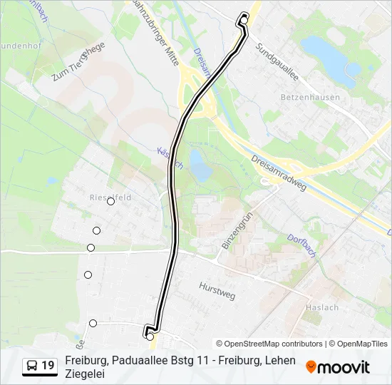 19 Bus Line Map