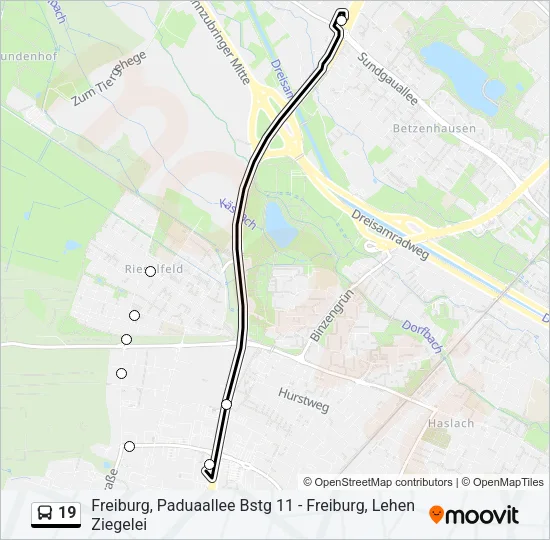 19 Bus Line Map