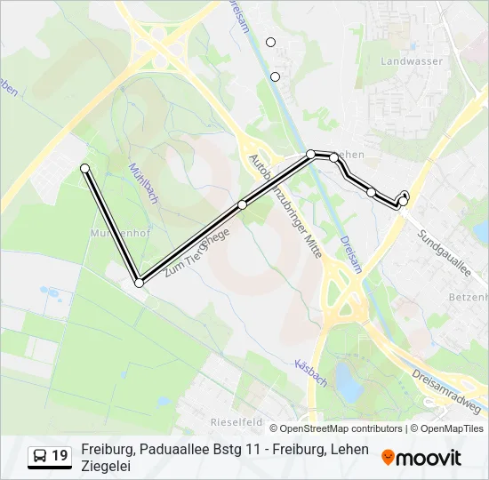 19 Bus Line Map
