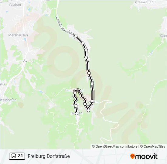 21 Bus Line Map