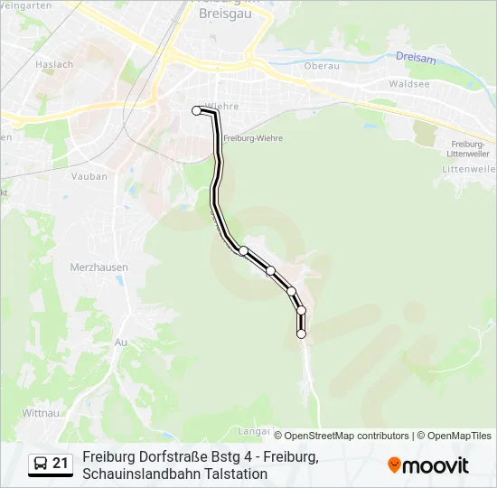 21 Bus Line Map