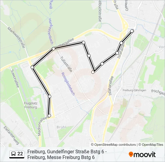 22 Bus Line Map