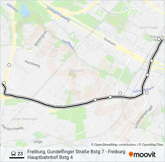 23 Bus Line Map