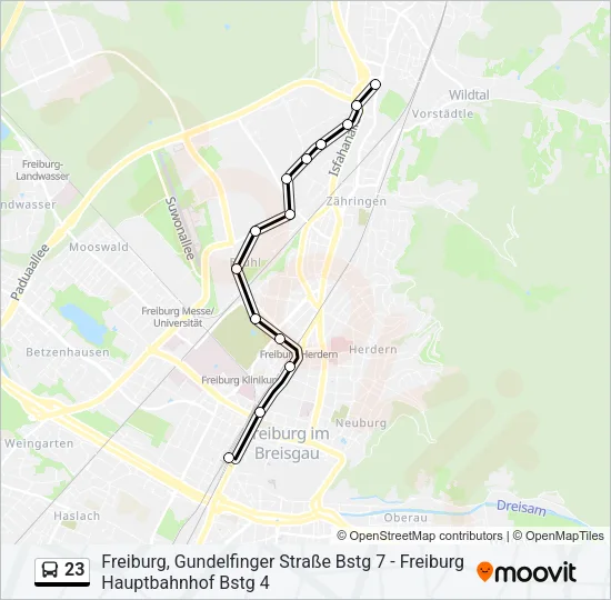 23 Bus Line Map