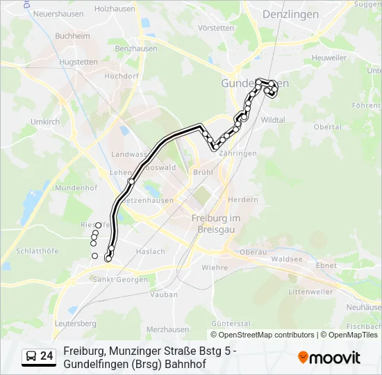 24 Bus Line Map
