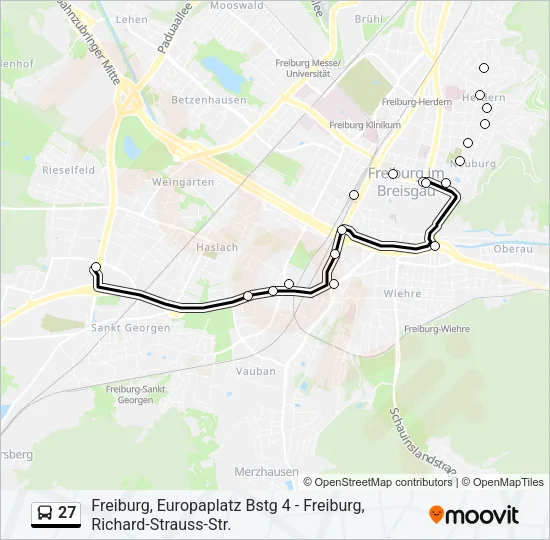 27 Bus Line Map