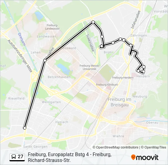 27 Bus Line Map