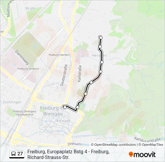 27 Bus Line Map