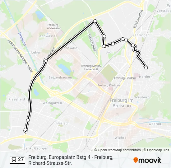 27 Bus Line Map