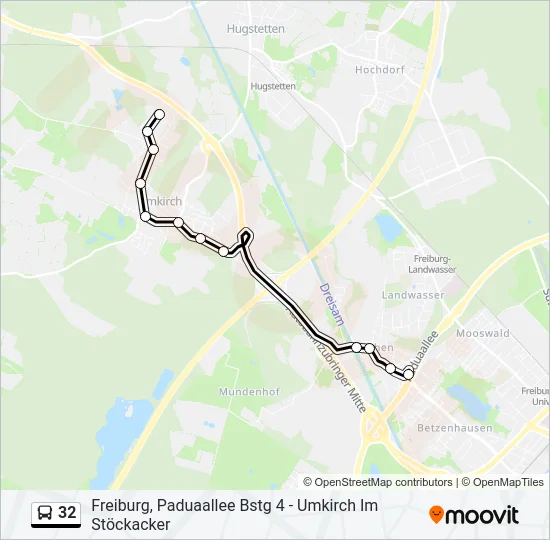 32 Bus Line Map