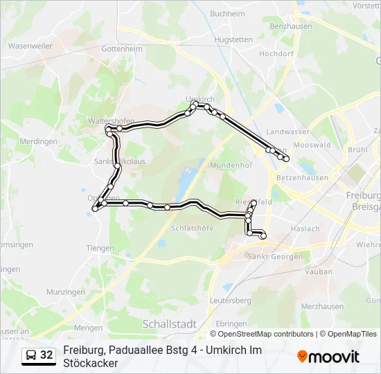 32 Bus Line Map