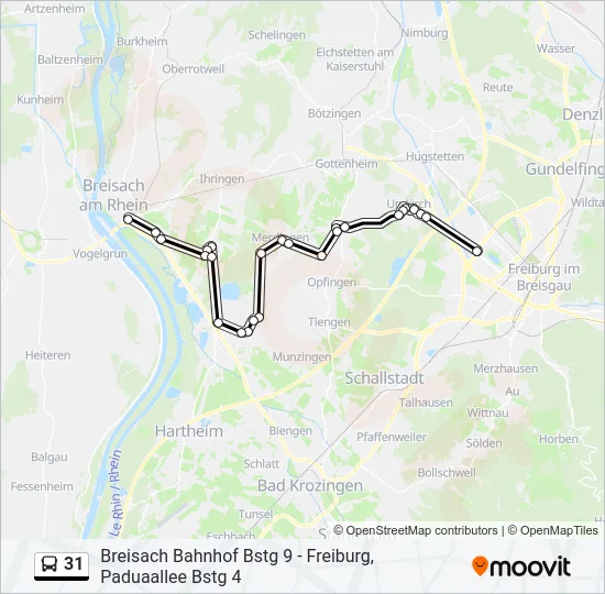 31 Bus Line Map