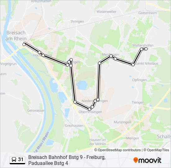 31 bus Line Map