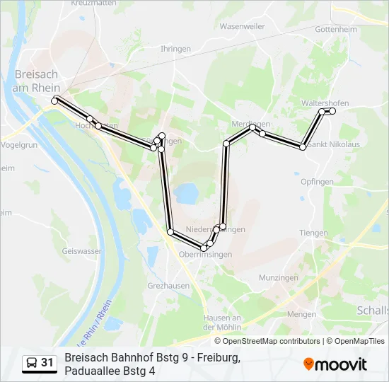 31 Bus Line Map