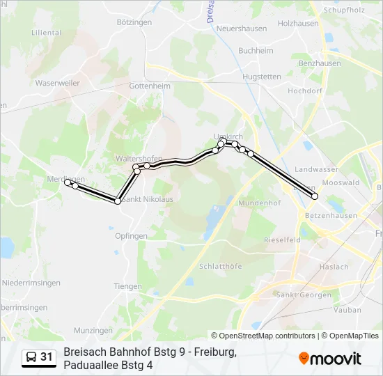 31 Bus Line Map