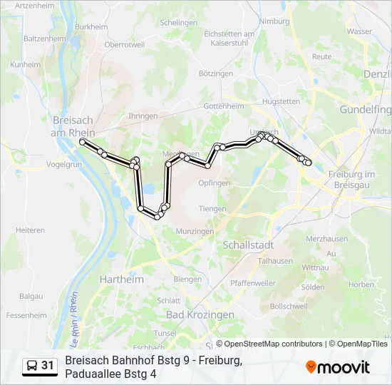 31 Bus Line Map