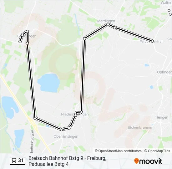 31 Bus Line Map