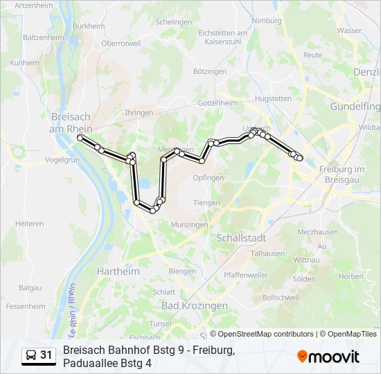 31 bus Line Map