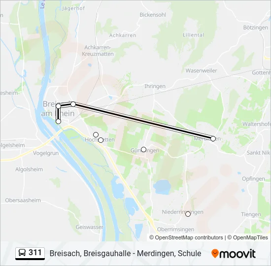 311 Bus Line Map