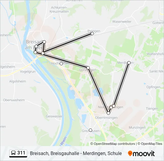 311 Bus Line Map