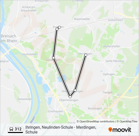 312 Bus Line Map