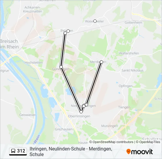312 Bus Line Map