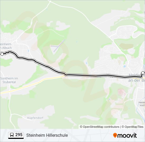 295 bus Line Map