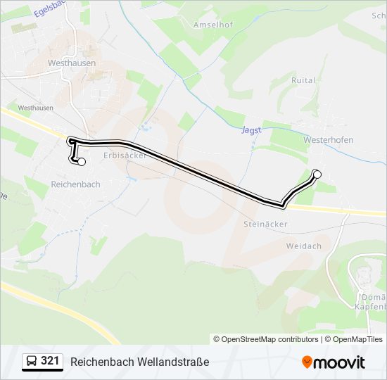 321 bus Line Map