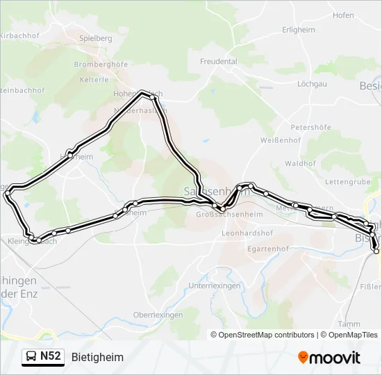 N52  Line Map