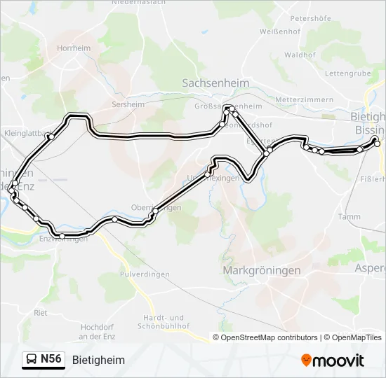 N56  Line Map