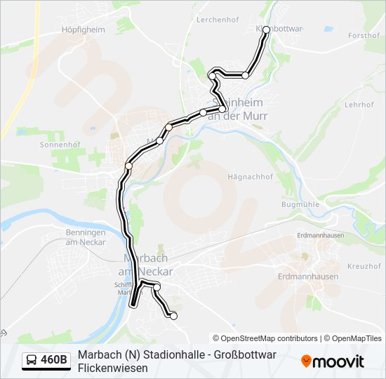  460B: карта маршрута