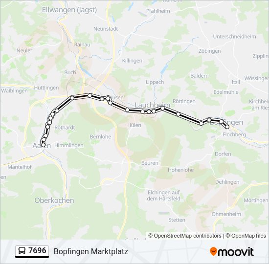  7696: карта маршрута