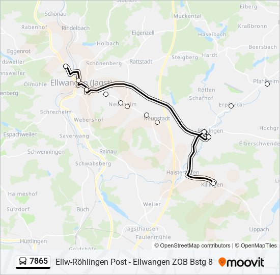 7865 bus Line Map