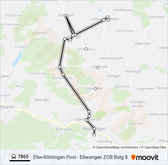 7865 bus Line Map