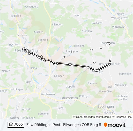 7865 bus Line Map