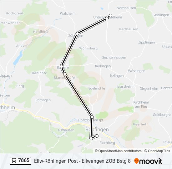 7865 bus Line Map