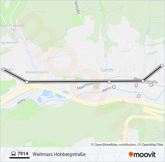 Автобус 7914: карта маршрута