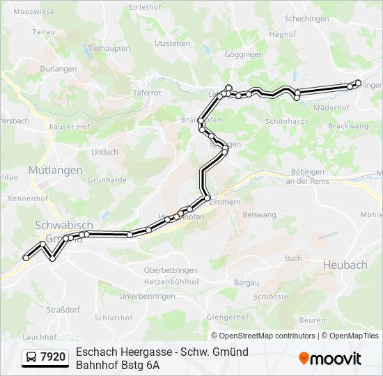 7920 bus Line Map